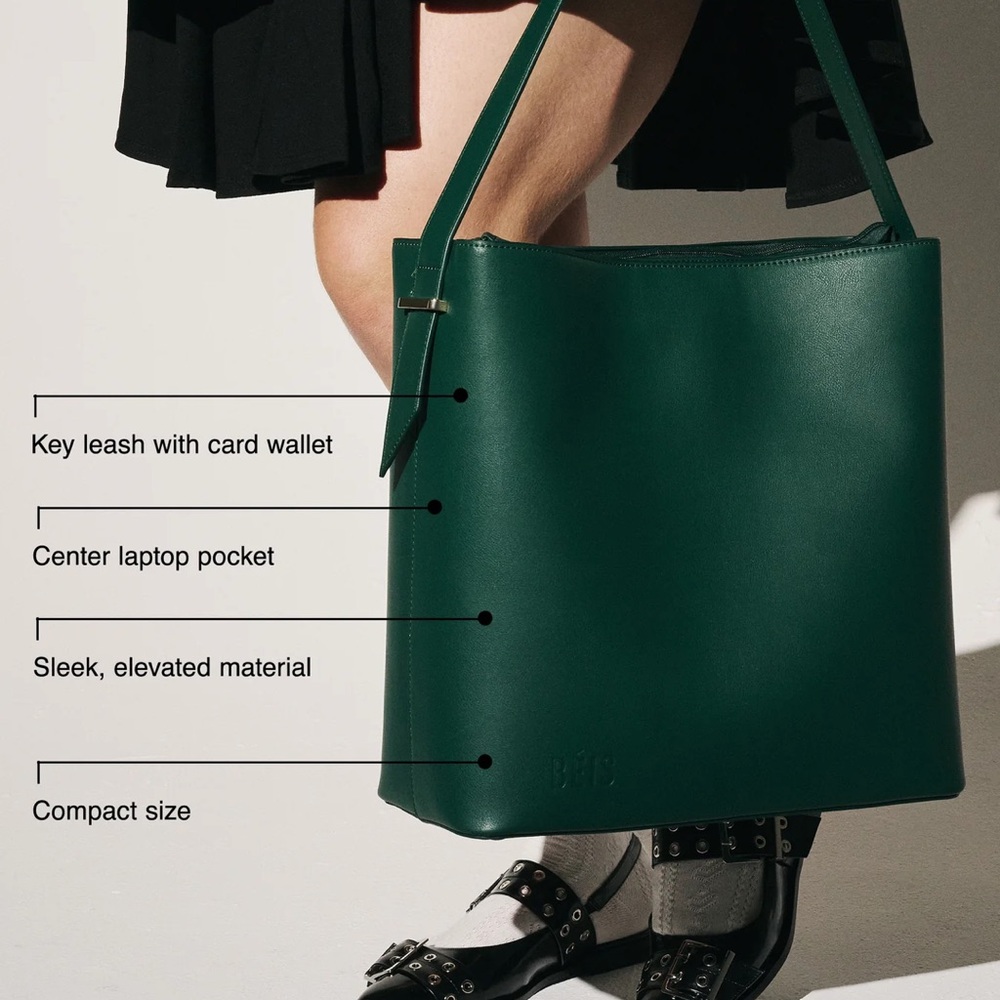 BEIS WICKED TOTE IN WICKED GREEN - Picture 11 of 13